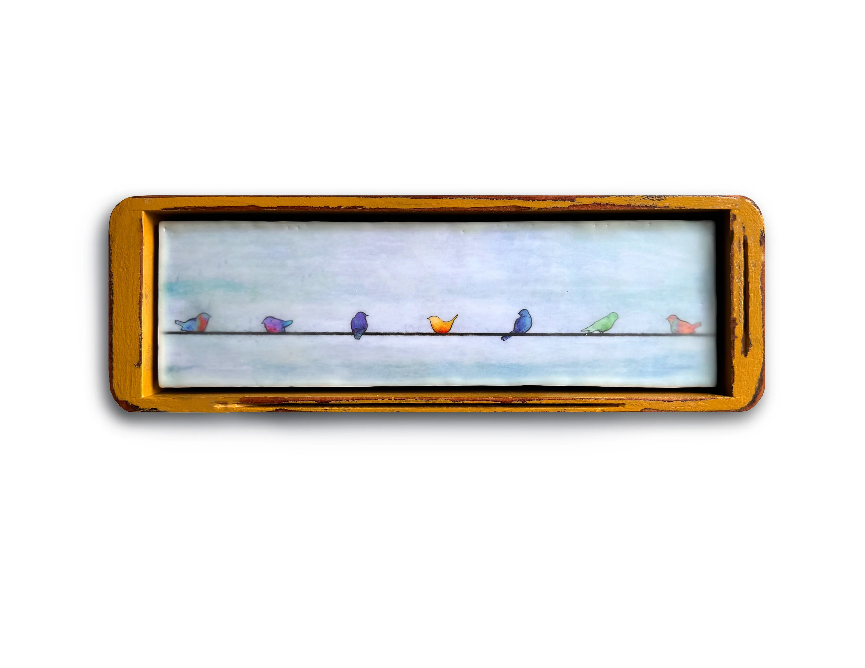 Sewing Drawers and 4" x 4" Framed Mini Encaustic Photographs